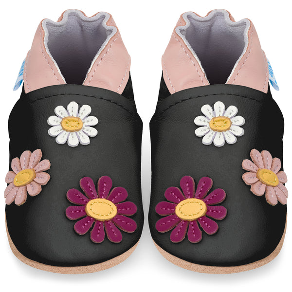 Baby Shoes Daisy Flowers