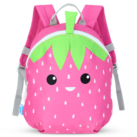 Kids & Toddler Preschool Backpack - Small Rucksack for Kindergarten - Strawberry