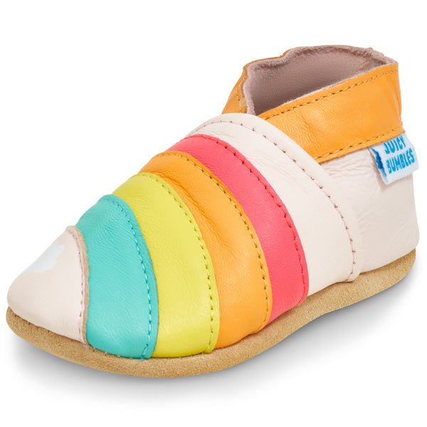 Rainbow Soft Leather Baby Shoes