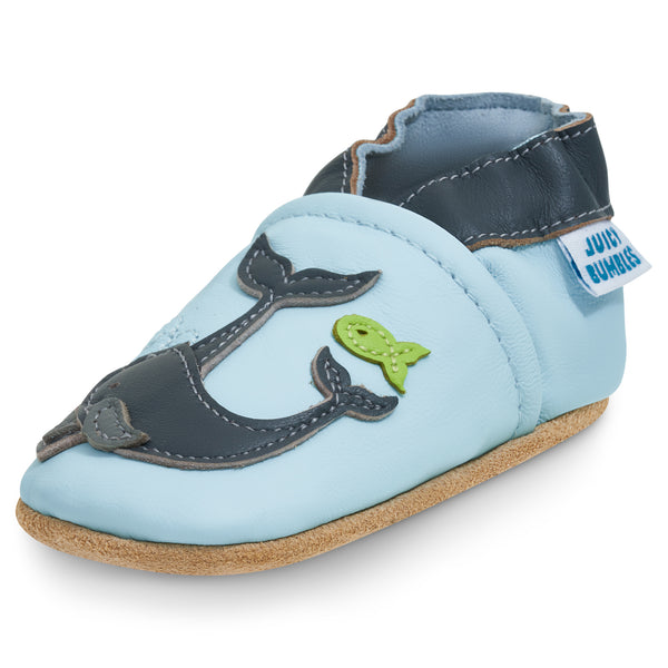 Whale Family Soft Leather Baby Shoes