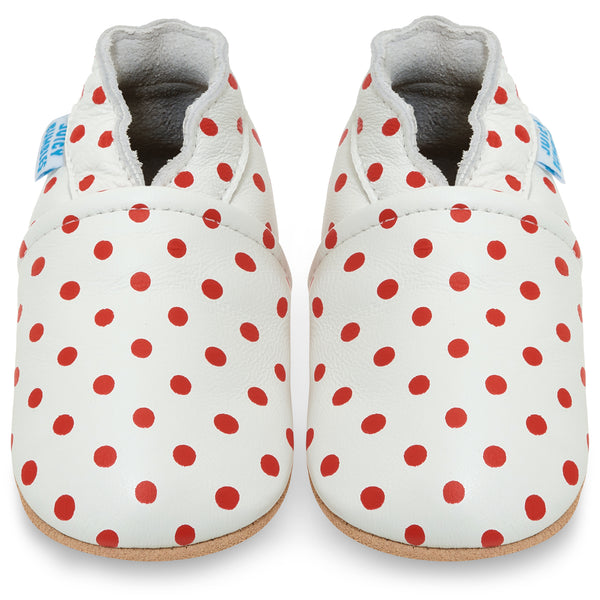 Baby Shoes Red Polka Dot