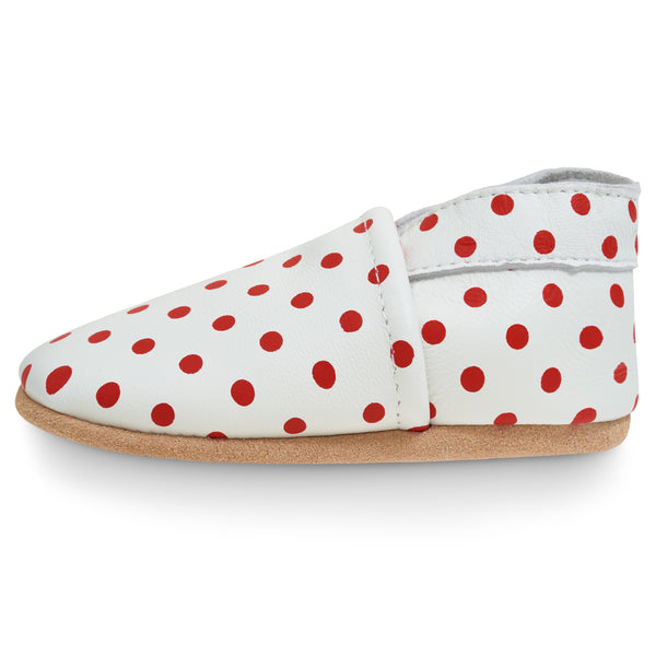 Baby Shoes Red Polka Dot