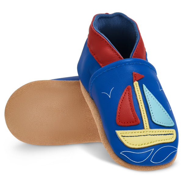 Sailing Boat Soft Leather Baby Shoes