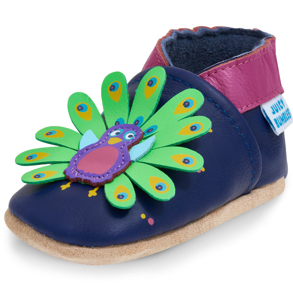 Peacock Soft Leather Baby Shoes